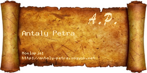 Antaly Petra névjegykártya